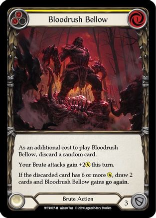 Bloodrush Bellow [WTR007] Unlimited Edition Rainbow Foil Flesh And Blood Single Flesh And Blood   