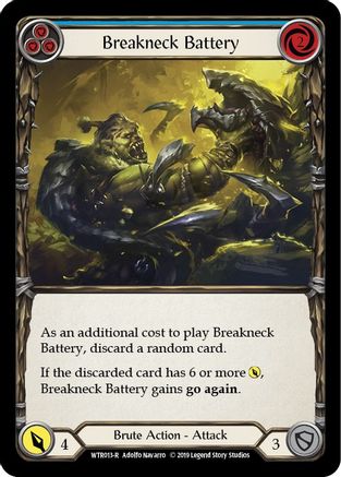 Breakneck Battery (Blue) [WTR013-R] Alpha Print Rainbow Foil Flesh And Blood Single Flesh And Blood   