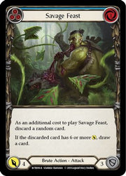 Savage Feast (Blue) [WTR016-R] Alpha Print Rainbow Foil Flesh And Blood Single Flesh And Blood   
