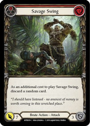Savage Swing (Red) [WTR020-C] Alpha Print Rainbow Foil Flesh And Blood Single Flesh And Blood   