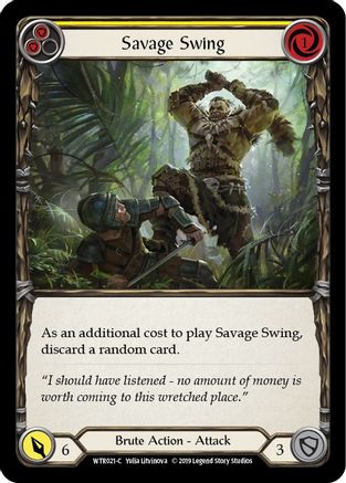 Savage Swing (Yellow) [WTR021-C] Alpha Print Normal Flesh And Blood Single Flesh And Blood   