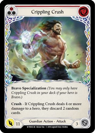 Crippling Crush [WTR043] Unlimited Edition Rainbow Foil Flesh And Blood Single Flesh And Blood   