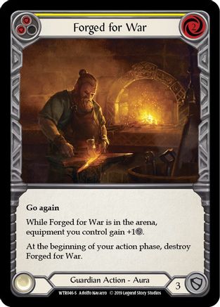 Forged for War [WTR046] Unlimited Edition Rainbow Foil Flesh And Blood Single Flesh And Blood   