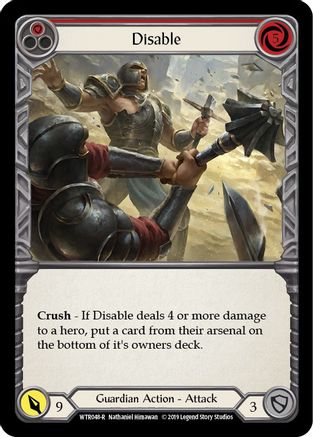 Disable (Red) [WTR048-R] Alpha Print Normal Flesh And Blood Single Flesh And Blood   