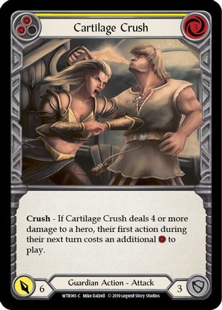 Cartilage Crush (Yellow) [WTR061] Unlimited Edition Rainbow Foil Flesh And Blood Single Flesh And Blood   