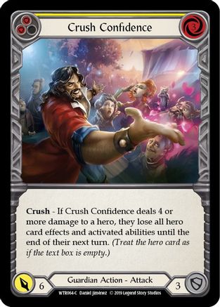 Crush Confidence (Yellow) [WTR064] Unlimited Edition Rainbow Foil Flesh And Blood Single Flesh And Blood   