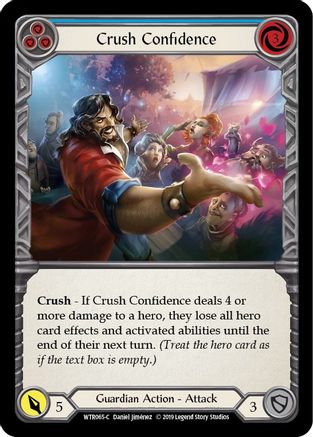 Crush Confidence (Blue) [WTR065] Unlimited Edition Rainbow Foil Flesh And Blood Single Flesh And Blood   