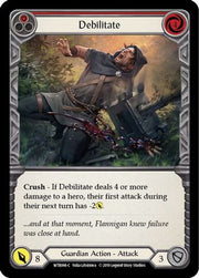 Debilitate (Red) [WTR066-C] Alpha Print Rainbow Foil Flesh And Blood Single Flesh And Blood   
