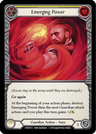 Emerging Power (Yellow) [WTR070-C] Alpha Print Rainbow Foil Flesh And Blood Single Flesh And Blood   
