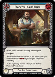 Stonewall Confidence (Blue) [WTR074-C] Alpha Print Rainbow Foil Flesh And Blood Single Flesh And Blood   