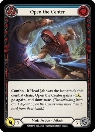 Open the Center (Blue) [WTR097] Unlimited Edition Rainbow Foil Flesh And Blood Single Flesh And Blood   