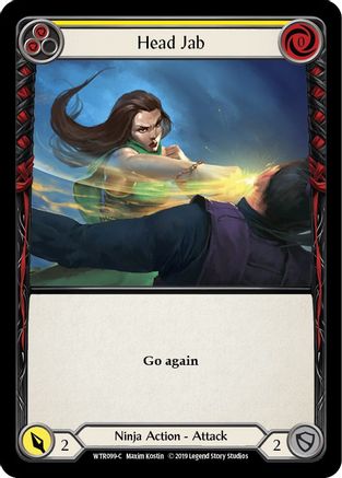 Head Jab (Yellow) [WTR099] Unlimited Edition Rainbow Foil Flesh And Blood Single Flesh And Blood   