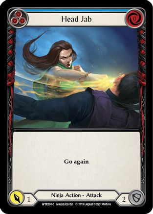 Head Jab (Blue) [WTR100] Unlimited Edition Rainbow Foil Flesh And Blood Single Flesh And Blood   
