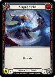 Surging Strike (Blue) [WTR109-C] Alpha Print Rainbow Foil Flesh And Blood Single Flesh And Blood   