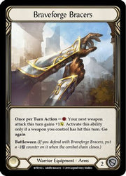 Braveforge Bracers [WTR116] Unlimited Edition Rainbow Foil Flesh And Blood Single Flesh And Blood   