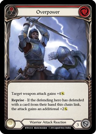 Overpower (Red) [WTR123] Unlimited Edition Rainbow Foil Flesh And Blood Single Flesh And Blood   