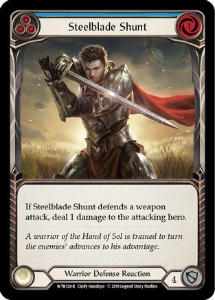 Steelblade Shunt (Blue) [WTR128-R] Alpha Print Rainbow Foil Flesh And Blood Single Flesh And Blood   