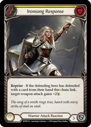 Ironsong Response (Yellow) [WTR133-C] Alpha Print Rainbow Foil Flesh And Blood Single Flesh And Blood   