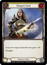 Sharpen Steel (Yellow) [WTR142] Unlimited Edition Rainbow Foil Flesh And Blood Single Flesh And Blood   