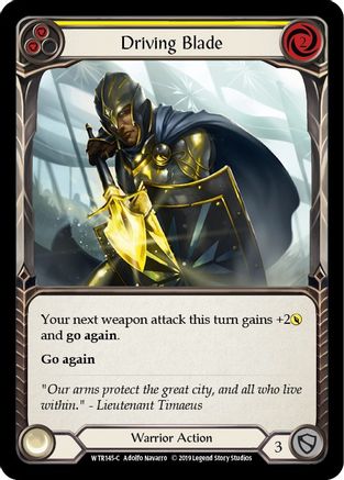 Driving Blade (Yellow) [WTR145] Unlimited Edition Normal Flesh And Blood Single Flesh And Blood   