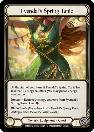 Fyendal's Spring Tunic [WTR150] Unlimited Edition Rainbow Foil Flesh And Blood Single Flesh And Blood   