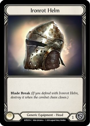 Ironrot Helm [WTR155] Unlimited Edition Rainbow Foil Flesh And Blood Single Flesh And Blood   