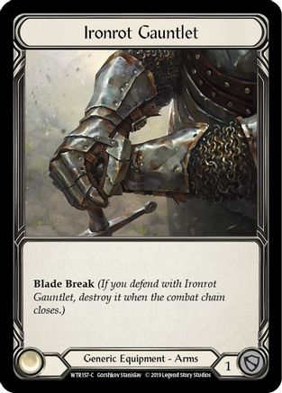 Ironrot Gauntlet [WTR157-C] Alpha Print Cold Foil Flesh And Blood Single Flesh And Blood   