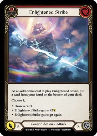 Enlightened Strike [WTR159-M] Alpha Print Rainbow Foil Flesh And Blood Single Flesh And Blood   