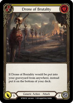 Drone of Brutality (Yellow) [WTR165-R] Alpha Print Rainbow Foil Flesh And Blood Single Flesh And Blood   