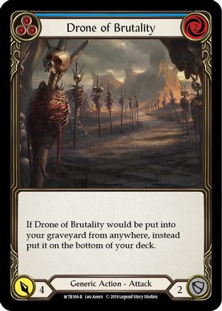 Drone of Brutality (Blue) [WTR166] Unlimited Edition Rainbow Foil Flesh And Blood Single Flesh And Blood   
