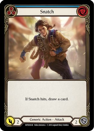 Snatch (Blue) [WTR169] Unlimited Edition Rainbow Foil Flesh And Blood Single Flesh And Blood   