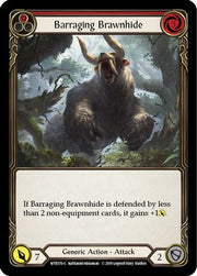 Barraging Brawnhide (Red) [WTR176] Unlimited Edition Rainbow Foil Flesh And Blood Single Flesh And Blood   