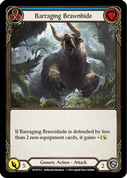 Barraging Brawnhide (Blue) [WTR178] Unlimited Edition Rainbow Foil Flesh And Blood Single Flesh And Blood   