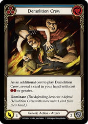 Demolition Crew (Blue) [WTR181-C] Alpha Print Rainbow Foil Flesh And Blood Single Flesh And Blood   