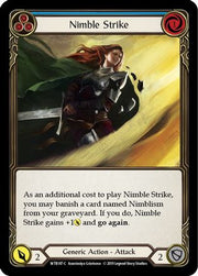 Nimble Strike (Blue) [WTR187-C] Alpha Print Rainbow Foil Flesh And Blood Single Flesh And Blood   