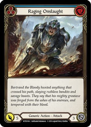 Raging Onslaught (Blue) [WTR190-C] Alpha Print Rainbow Foil Flesh And Blood Single Flesh And Blood   
