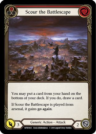 Scour the Battlescape (Red) [WTR194] Unlimited Edition Rainbow Foil Flesh And Blood Single Flesh And Blood   