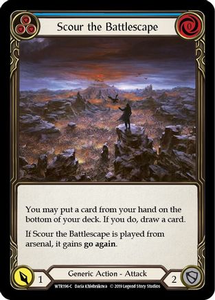 Scour the Battlescape (Blue) [WTR196] Unlimited Edition Rainbow Foil Flesh And Blood Single Flesh And Blood   