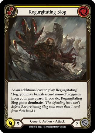Regurgitating Slog (Yellow) [WTR198] Unlimited Edition Rainbow Foil Flesh And Blood Single Flesh And Blood   