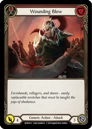 Wounding Blow (Red) [WTR203] Unlimited Edition Normal Flesh And Blood Single Flesh And Blood   