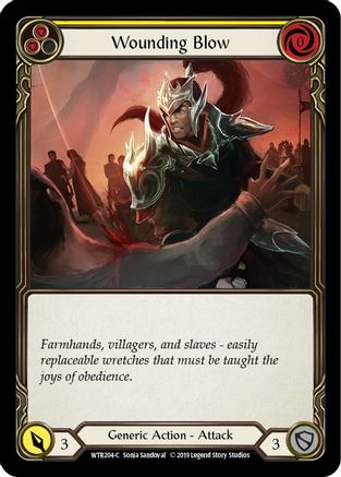 Wounding Blow (Yellow) [WTR204] Unlimited Edition Normal Flesh And Blood Single Flesh And Blood   