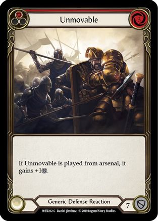 Unmovable (Red) [WTR212] Unlimited Edition Rainbow Foil Flesh And Blood Single Flesh And Blood   
