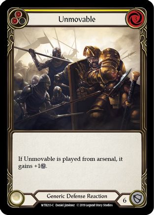 Unmovable (Yellow) [WTR213] Unlimited Edition Normal Flesh And Blood Single Flesh And Blood   