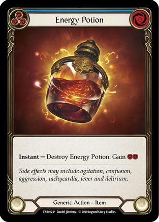Energy Potion [FAB012-P] (Promo)  1st Edition Cold Foil Flesh And Blood Single Flesh And Blood   