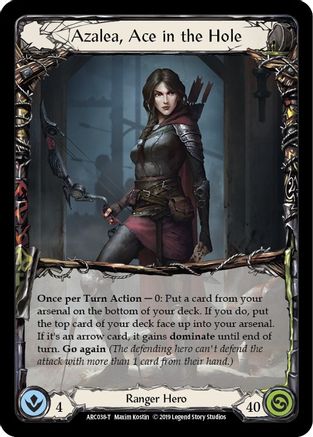 Azalea, Ace in the Hole // Teklo Plasma Pistol [ARC038 // ARC003] (Arcane Rising) Flesh And Blood Single Flesh And Blood   