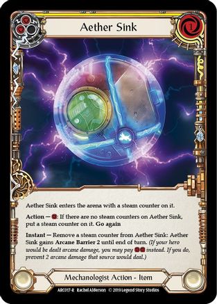 Aether Sink [ARC017-R] 1st Edition Rainbow Foil Flesh And Blood Single Flesh And Blood   