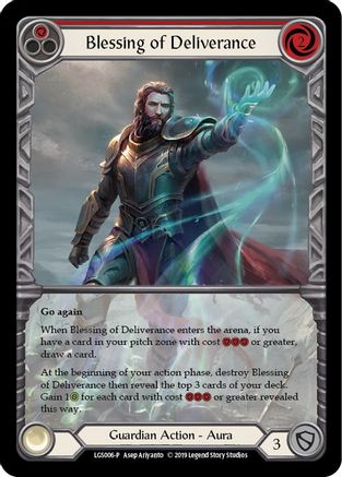 Blessing of Deliverance (Red) [LGS006-P] (Promo)  1st Edition Normal Flesh And Blood Single Flesh And Blood   