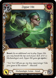 Zipper Hit (Red) [ARC029-C] 1st Edition Rainbow Foil Flesh And Blood Single Flesh And Blood   