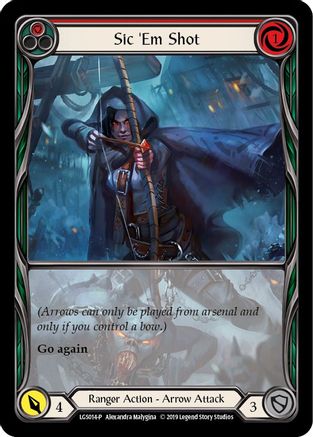Sic 'Em Shot (Red) [LGS014-P] (Promo)  1st Edition Normal Flesh And Blood Single Flesh And Blood   