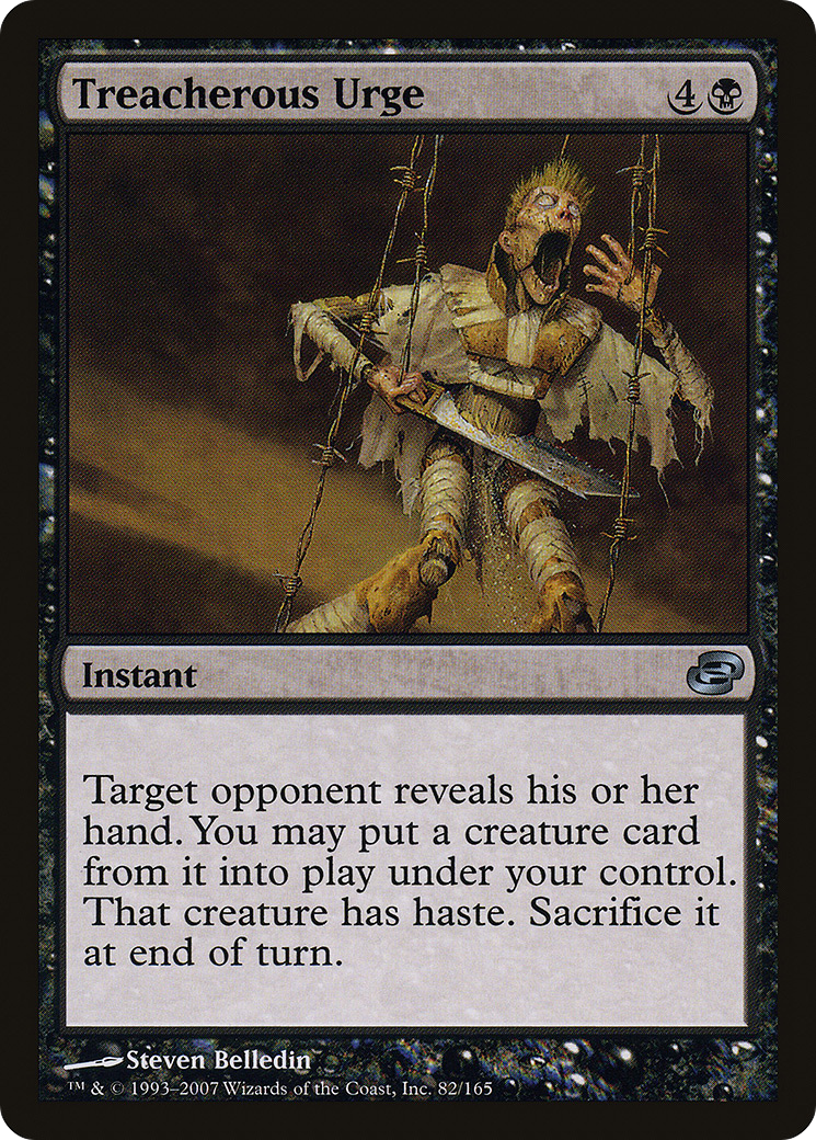 Treacherous Urge (PLC-082) [Planar Chaos] Foil MTG Single Planar Chaos